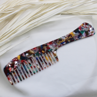 Long Handled Wide Tooth Cellulose Acetate Hair Combs