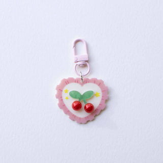 Cherry Heart Keychain