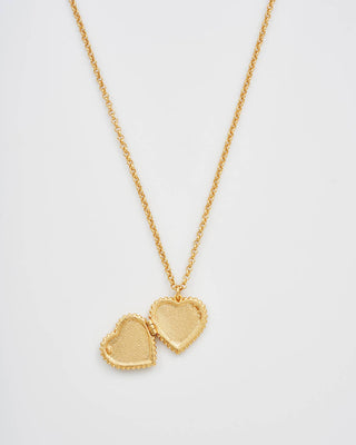 Gaia Lily Heart Locket Necklace