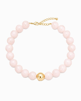 Pastel Marble Statement Beaded Necklace & Bracelet Set