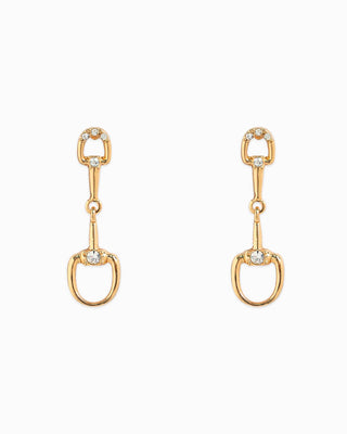 Western Horsebit Drop Stone Earrings