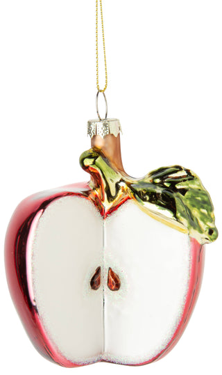 Blown glass apple ornament