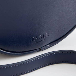 Chloe Embroidered Circle Purse - Navy