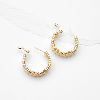 Geometric Link Hoop Earrings