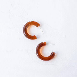 Amber Hoop Earrings