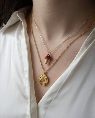 Enamel Mushroom Necklace