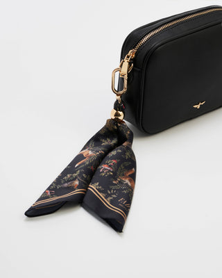 Scarf Bag Charm in Black Into the Woods