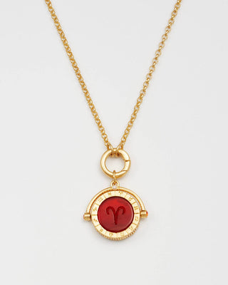 Aries Zodiac Spinner Necklace