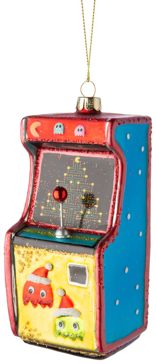 Glass vintage arcade game ornament
