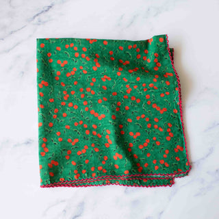 Vintage Cherry Cotton Scarf