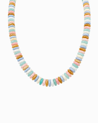 Summer Disc Marble Beaded Necklace