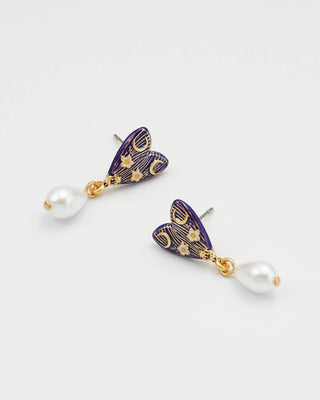 Jasmine Moon Butterfly Pearl Earrings