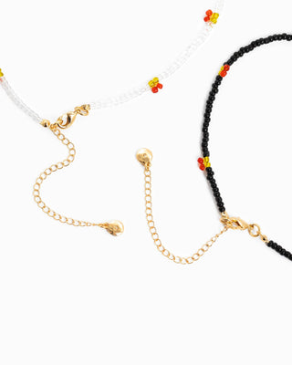 Fruit Cherry Station Charm Beaded Necklace