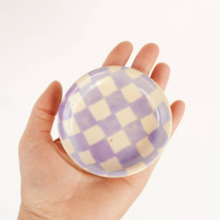 Ceramic Checkerboard Jewelry Dish