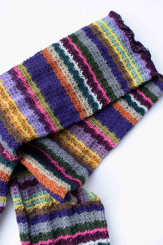 Women's Multicolor Knit Stripe Socks
