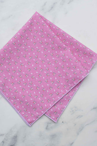 Mini Rosebud Cotton Square Scarf